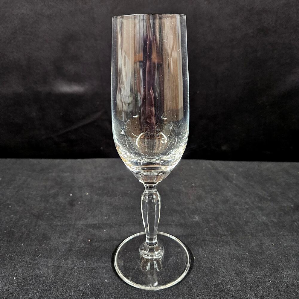 Carico Crystal Champagne Flute Single‎ Glass 7.5" Wedding Collectible
